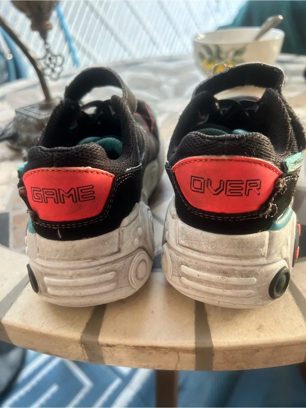 Sketcher Kids Black and White Game Kick size 13 Sneakers